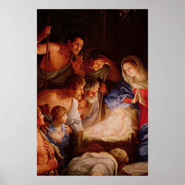Póster Presentes da cena da natividade para o Natal (Frente)