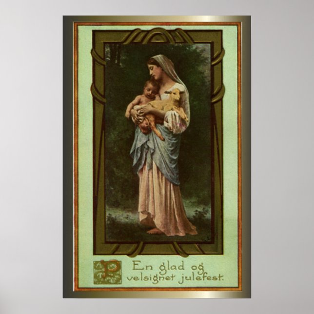 Póster Presentes da cena da natividade para o Natal (Frente)