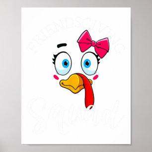 Poster Presentes da Equipe do Friendsgiving Feliz Dia de