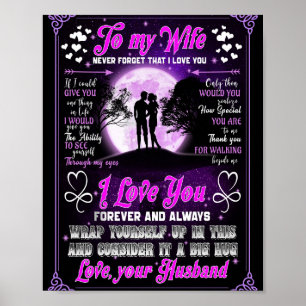 Poster Presentes da esposa Carta À Minha Mulher De Amor