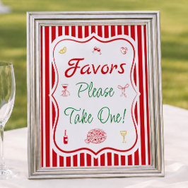 Poster Presentes da Festa de Noivado That's Amore