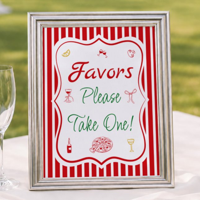 Poster Presentes da Festa de Noivado That's Amore (Criador carregado)