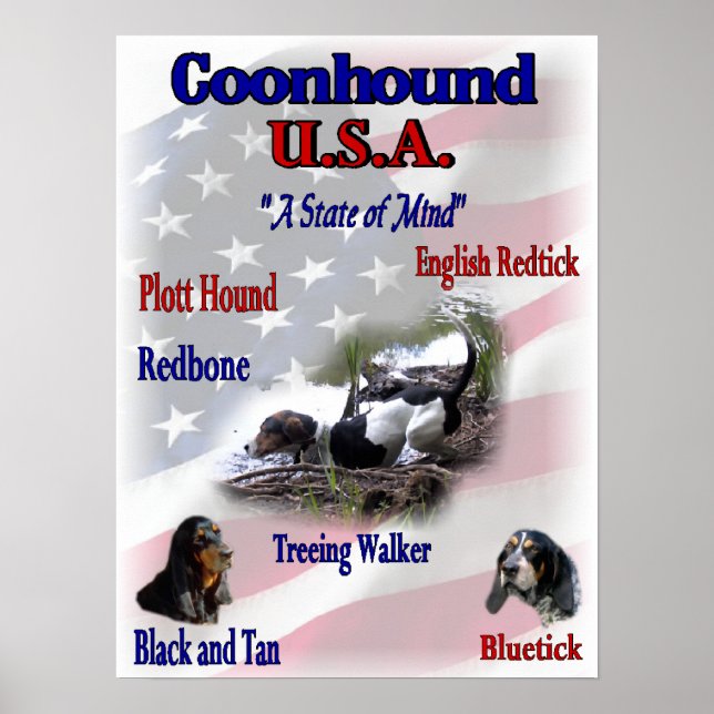 Poster Presentes de Alavancos de Coonhound (Frente)