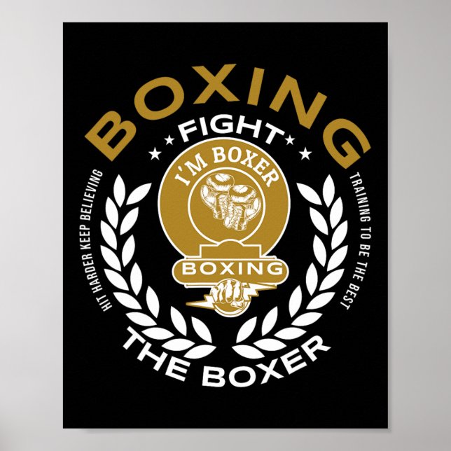 Poster Presentes De Amor Com Luvas De Boxing Retro Para B (Frente)