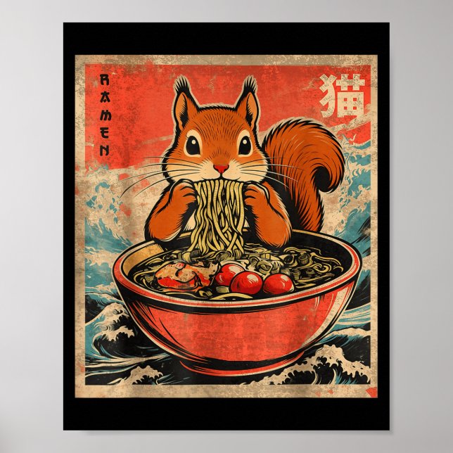 Poster Presentes de anime de esquilo Kawaii japonês comen (Frente)