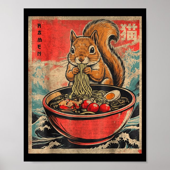 Poster Presentes de anime de esquilo Kawaii japonês comen (Frente)