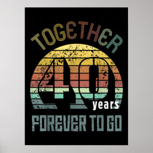 Poster Presentes De Aniversário De Casamento De 40 Anos