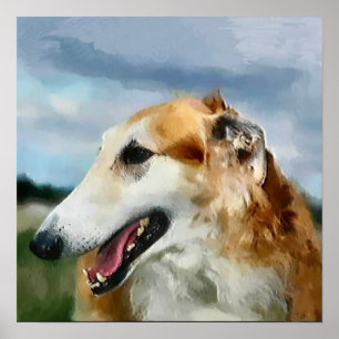 Poster Presentes de Arte Borzoi