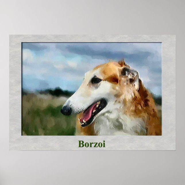 Póster Presentes de Arte Borzoi (Frente)