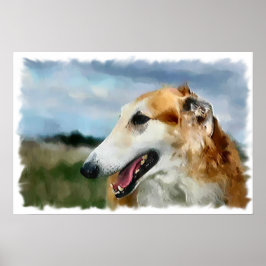 Poster Presentes de Arte Borzoi