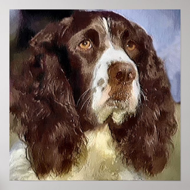 Poster Presentes de Arte do English Springer Spaniel (Frente)