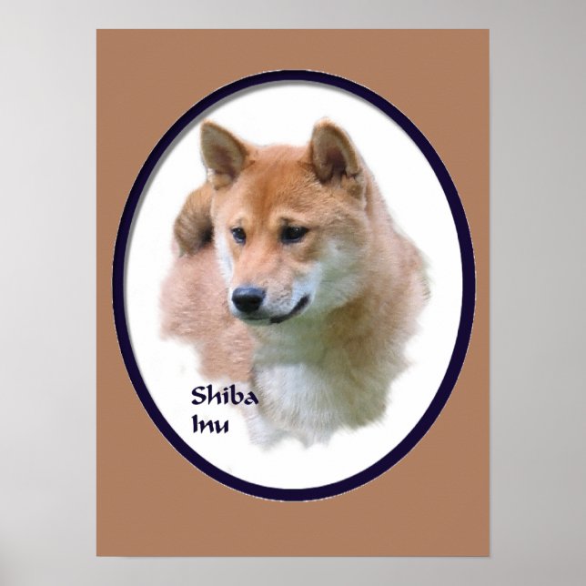Póster Presentes de Arte Shiba Inu (Frente)