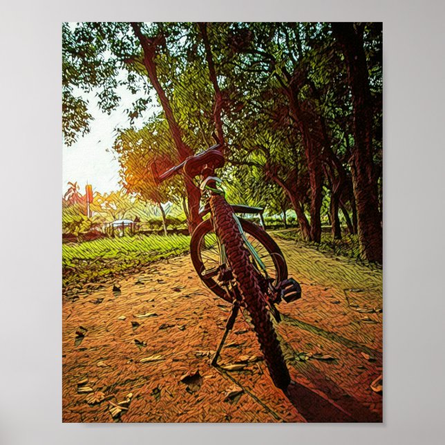 Poster presentes de bicicleta de montanha (Frente)