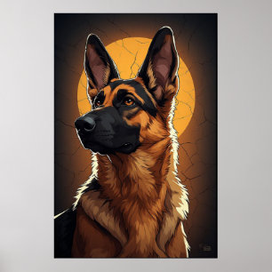 Poster 🐾 Presentes de Cão Pastor Alemão Para Amantes de