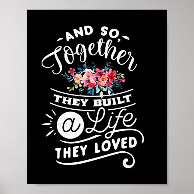 Poster Presentes de Casamento | Construir Uma Vida Que Am (Frente)