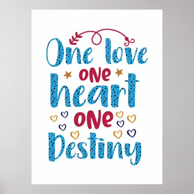 Poster Presentes de Casamento | Um Amor Um Coração Um Des (Frente)