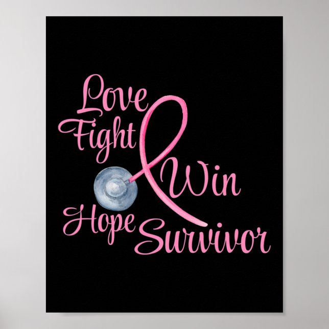Poster Presentes De Consciência Do Cancer Da Mama Para Mu (Frente)