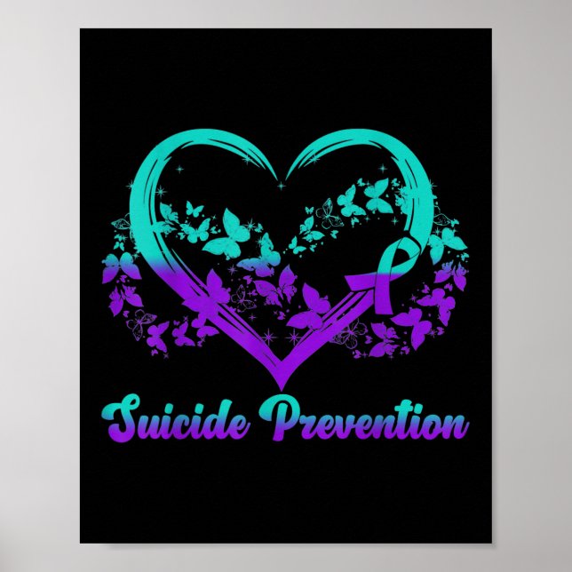 Poster Presentes de Conscientização sobre Prevenção de Su (Frente)