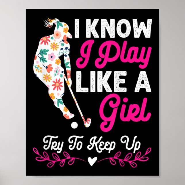 Poster Presentes de Hóquei em Campo Para Meninas Hóquei e (Frente)