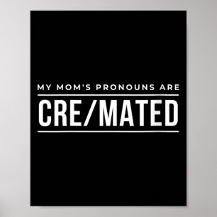 Poster Presentes de Humor Negro para Mulheres Os Pronomes
