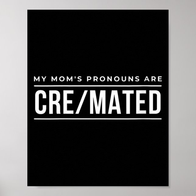 Poster Presentes de Humor Negro para Mulheres Os Pronomes (Frente)