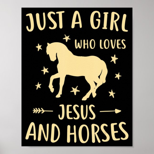 Poster Presentes De Jesus E Cavalos Para Meninas (Frente)
