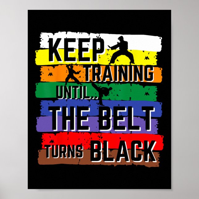 Poster Presentes de Karatê Continuam Treinando Até o Cint (Frente)