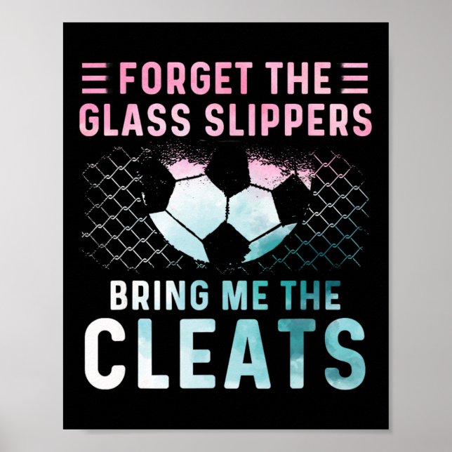 Poster Presentes de Menina Jogadora de Futebol Cleats da  (Frente)