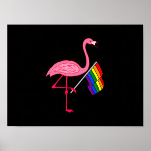 Poster Presentes de Mês LGBT de Flamingo, cor-de-rosa, O