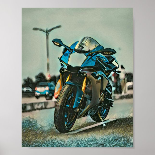 Poster presentes de motocicleta para ele (Frente)