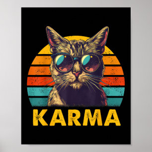 Poster Presentes De Música Vintage Cat Para Adolescentes 