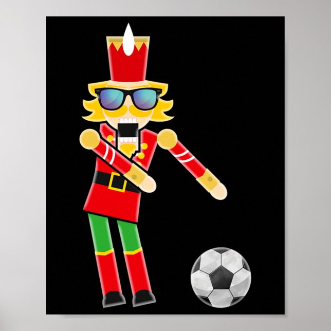 Poster Presentes de Natal de Futebol Flossing Quebra-Noze (Frente)