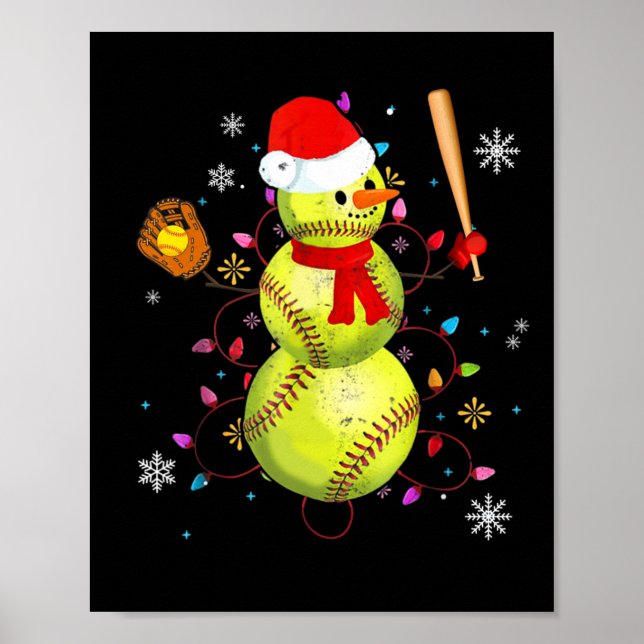Poster Presentes de Natal Engraçados Softll Boneco de Nev (Frente)