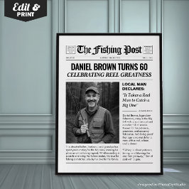 Poster Presentes De Pesca Personalizados, Jornais De Pesc