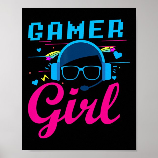 Poster Presentes De Vídeo De Camisa Para Mulheres Jogando (Frente)
