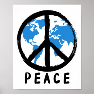 Poster Presentes do Dia da Terra Paz Mundial na Terra Uni