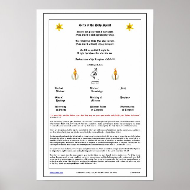 Poster Presentes do Espírito Santo (Frente)