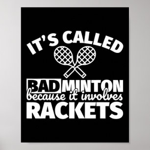 Poster Presentes Do Jogador De Badminton - Engraçado Envo