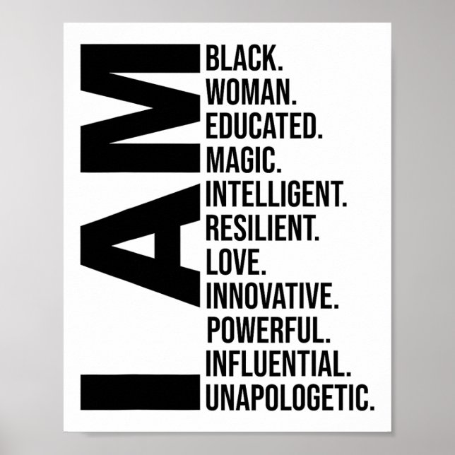 Poster Presentes do Mês da História Negra para Mulheres E (Frente)
