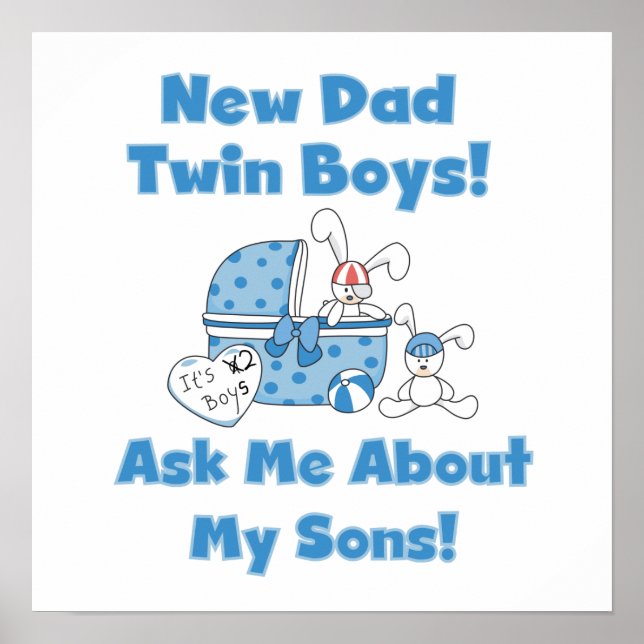 Poster Presentes do Novo papai Twin Boys (Frente)