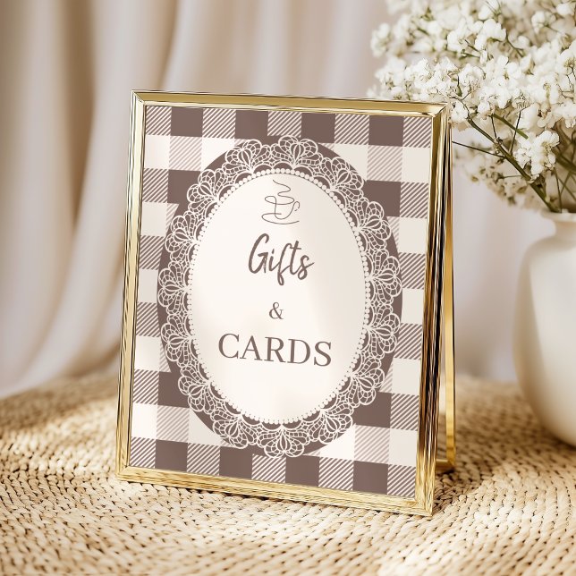 Poster Presentes e Cartões de Babyshower Elegantes Bege N (Criador carregado)