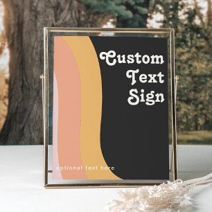 Poster Presentes e Cartões Personalizados Arco-íris Retro