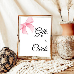 Poster Presentes e placas do Chá de panela rosa