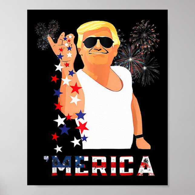 Poster Presentes Engraçados Trump Sal Merica Liberdade 4  (Frente)