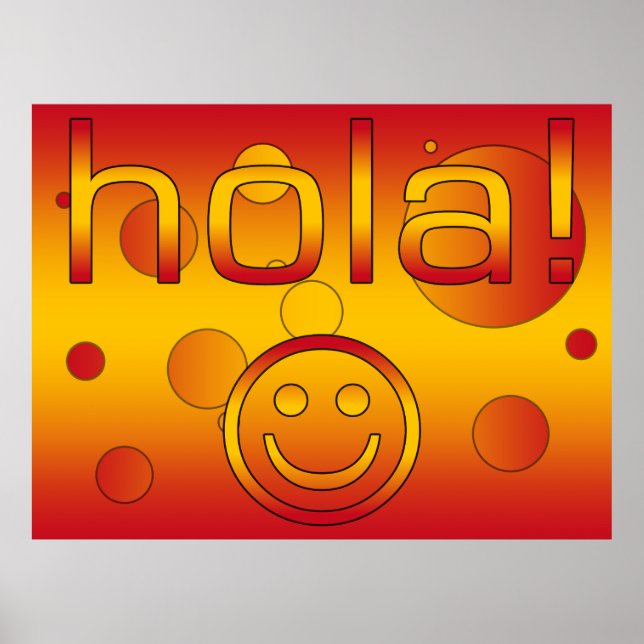 Póster Presentes Espanhóis: Alô / Rosto Hola (Frente)