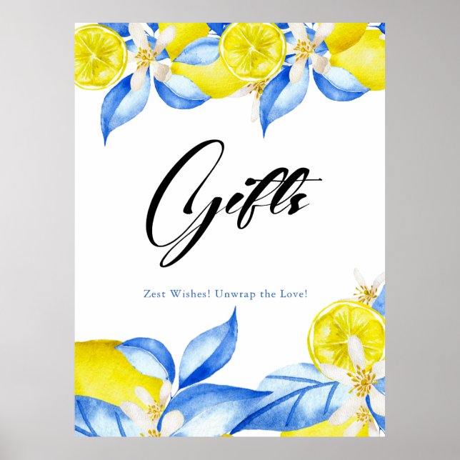 Poster Presentes Florais de Chuva de Noiva com Limão Ital (Frente)