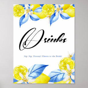 Poster Presentes Florais de Limão Italiano para Chá de No