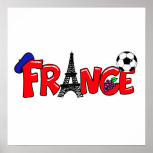 Póster Presentes franceses dos fan de futebol da cultura