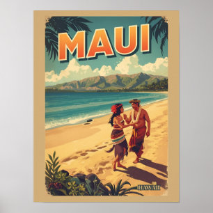Poster Presentes lembranças tropicais da praia havaiana v