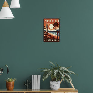 Poster Presentes na linha costeira da Flórida de Cocoa Be